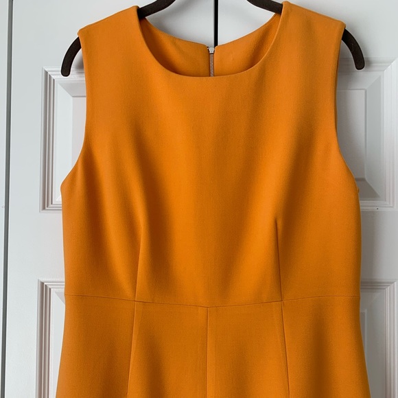 Diane Von Furstenberg DVF Carrie Shift Dress Tangerine Orange Like New - Picture 4 of 5